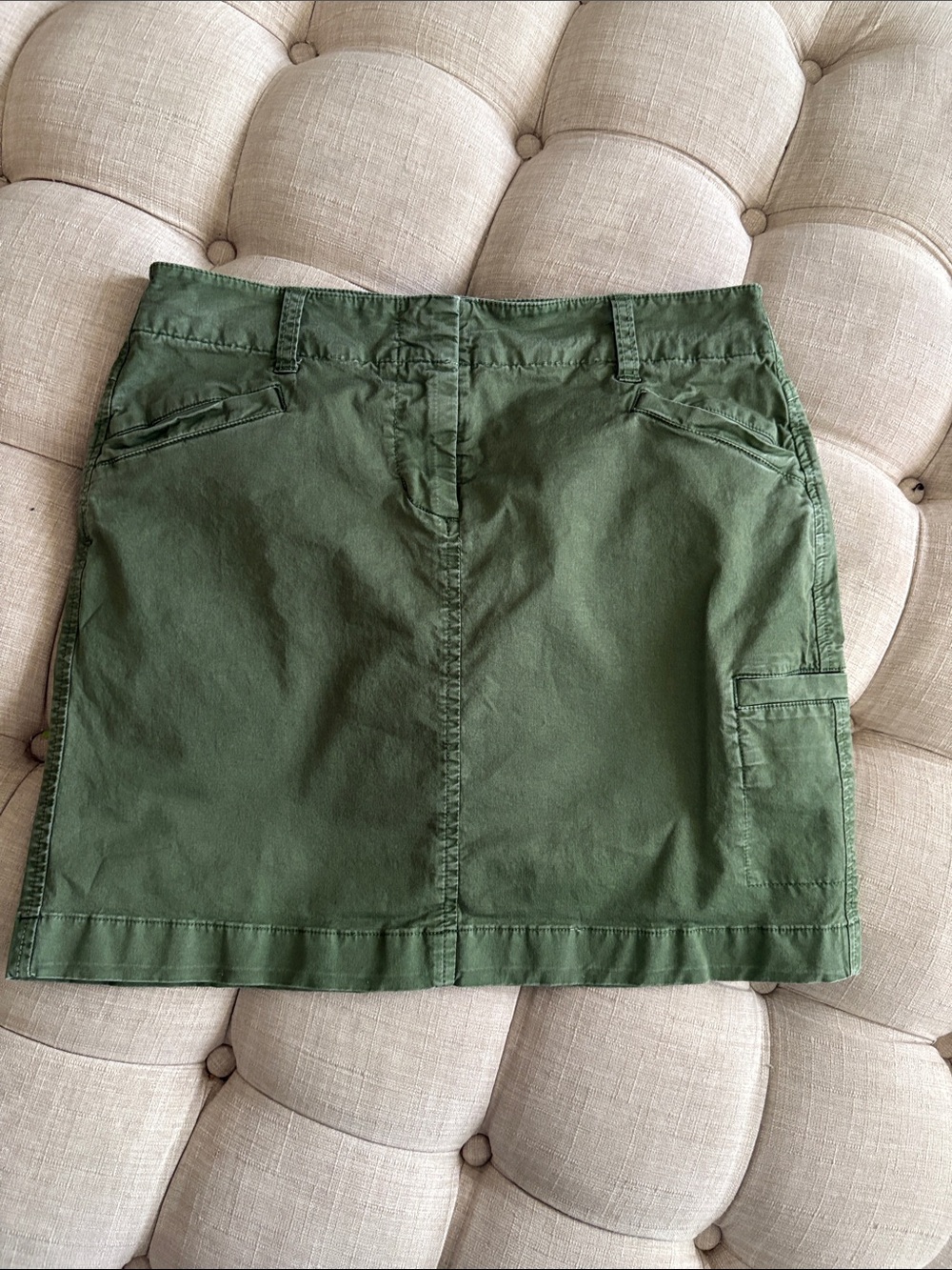 Vineyard Vines Olive Green Cotton Utility Mini Skirt
